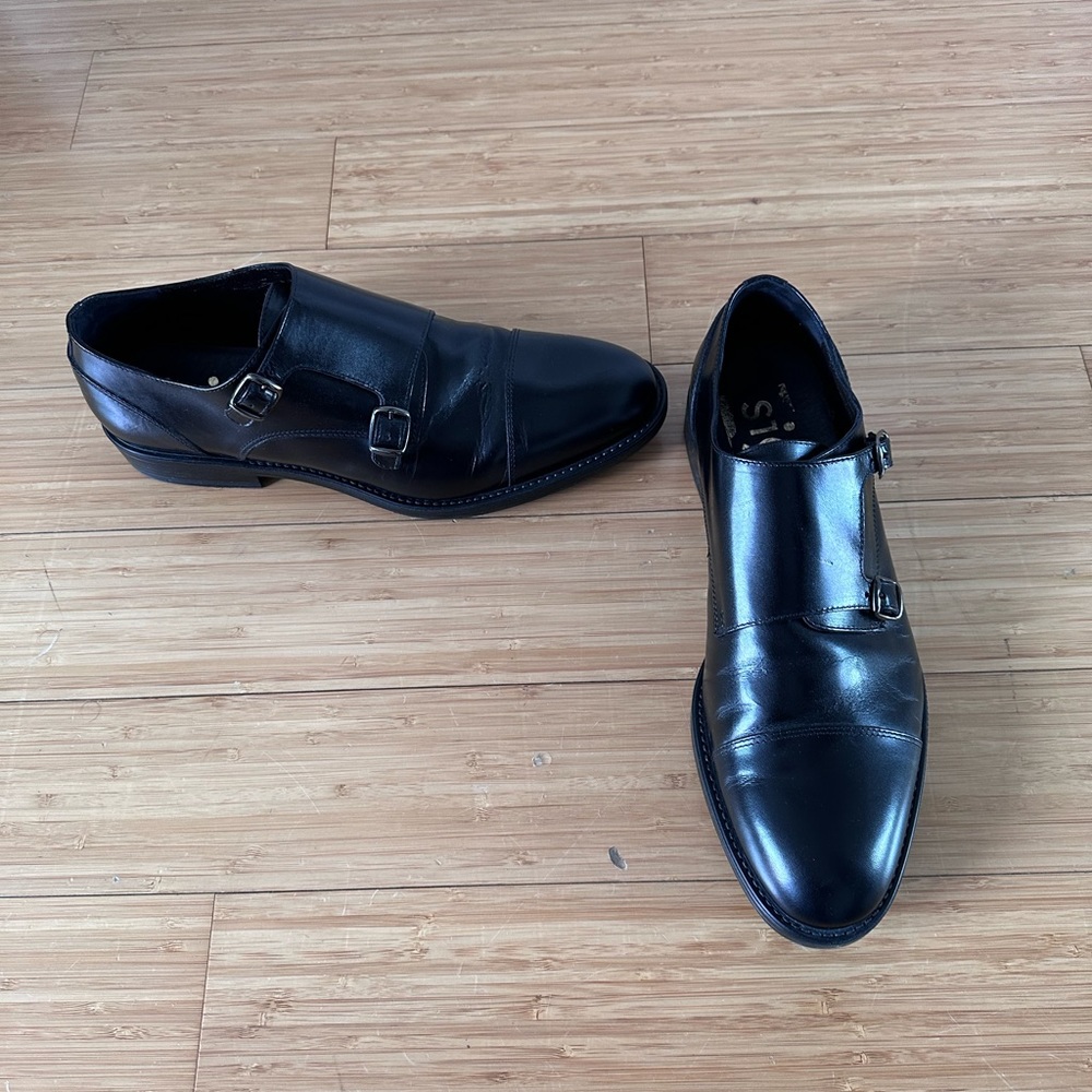 Monk straps, black, size 9.5 US/43 EU, Signs Milano, made in Italy - Picture 6 of 9